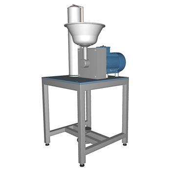 Turbine mill on the table three-dimensional model (3D model).